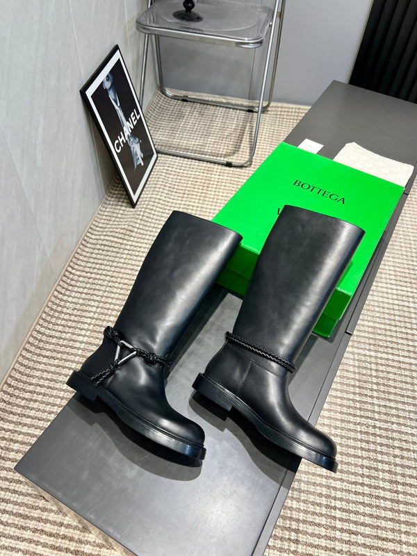 BV James Long Boot Black Calfskin 540192