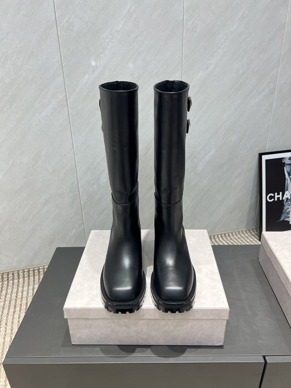 Jimmy Choo Brooklyn Boots Black Leather 540671