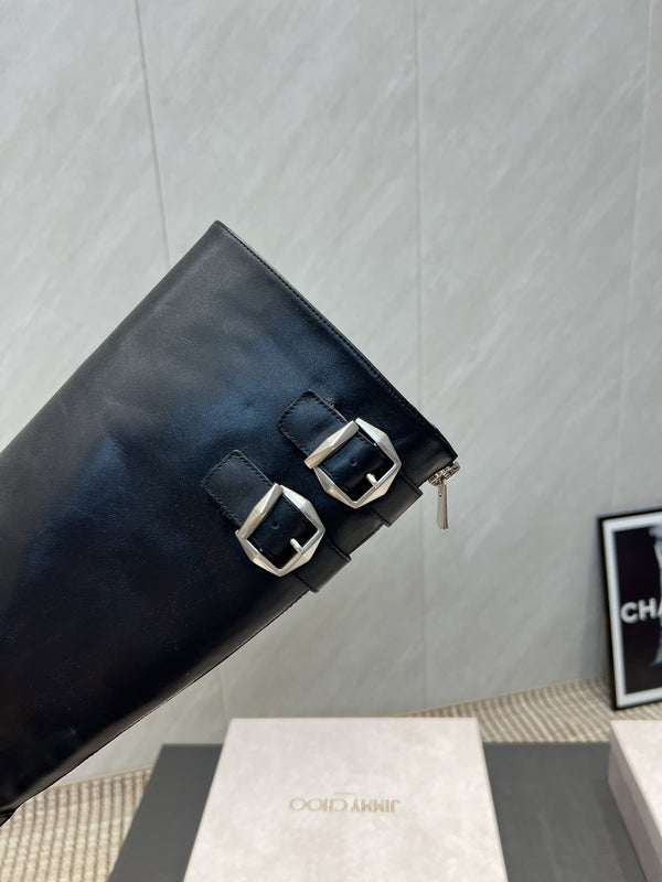 Jimmy Choo Brooklyn Boots Black Leather 540671