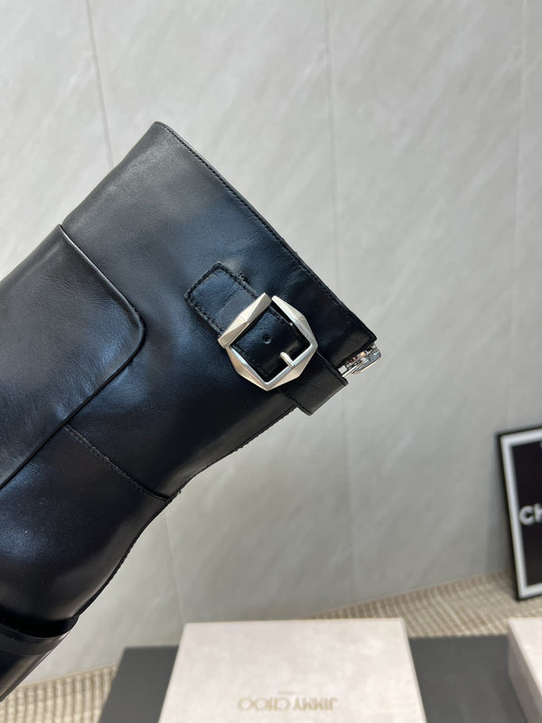 Jimmy Choo Brooklyn Boots Black Leather 540672