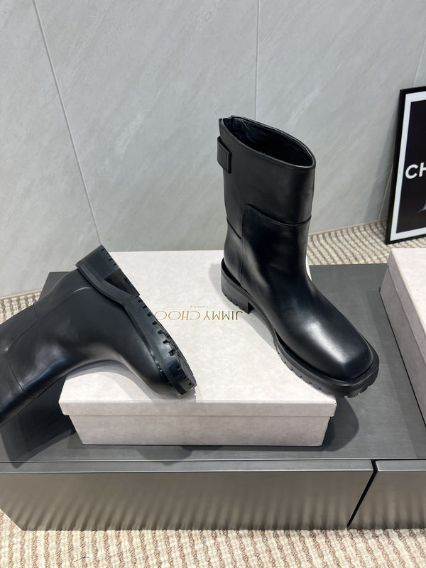 Jimmy Choo Brooklyn Boots Black Leather 540672