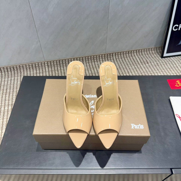 CL Miss Z 100 Mule Beige Patent Leather 539722