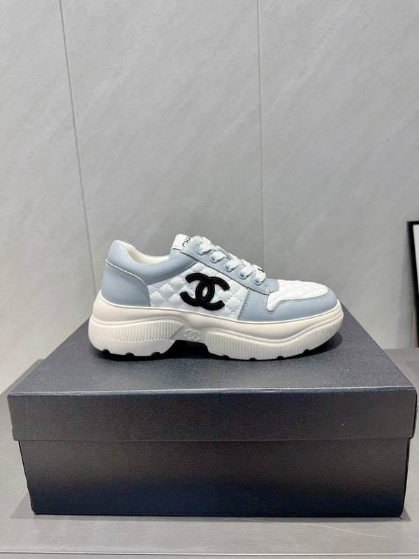 Chanel 25 Sneaker Blue White Cowhide 540335