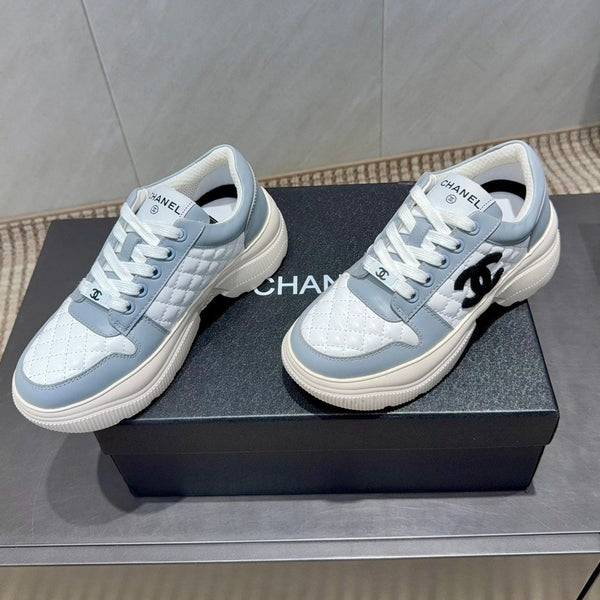 Chanel 25 Sneaker Blue White Cowhide 540335