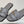 HM 26s Giulia Sandal In Grey Calfskin Silver Hardware