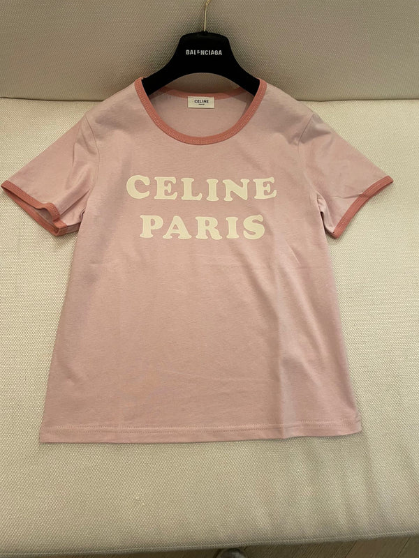 Maglietta Celine 25 in cotone rosa