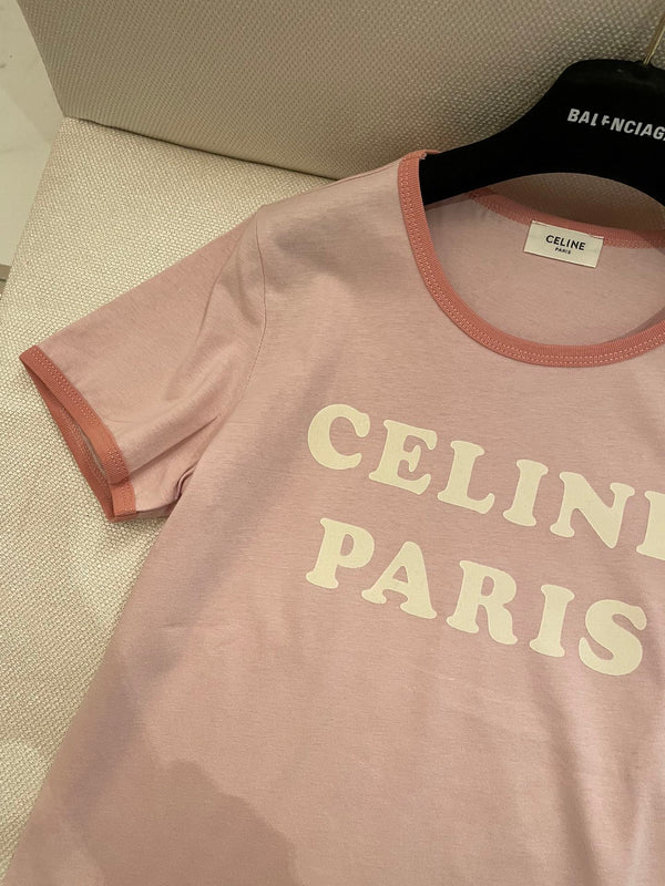 Maglietta Celine 25 in cotone rosa