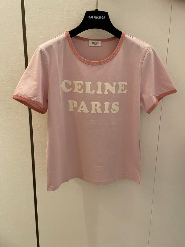 Maglietta Celine 25 in cotone rosa