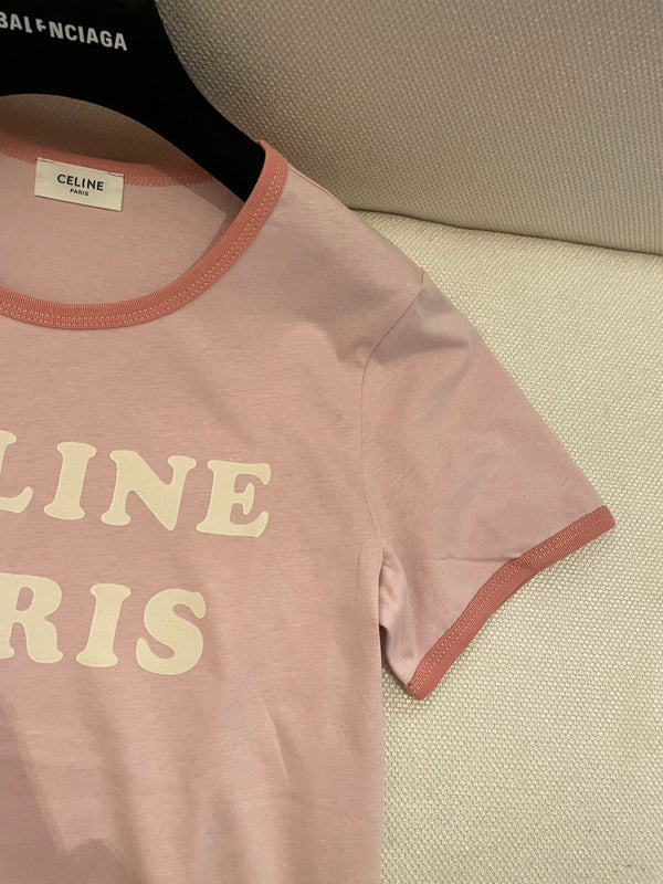 Maglietta Celine 25 in cotone rosa