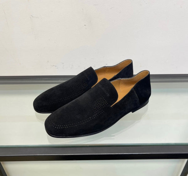 HM Men's Loafer Black Suede 603629