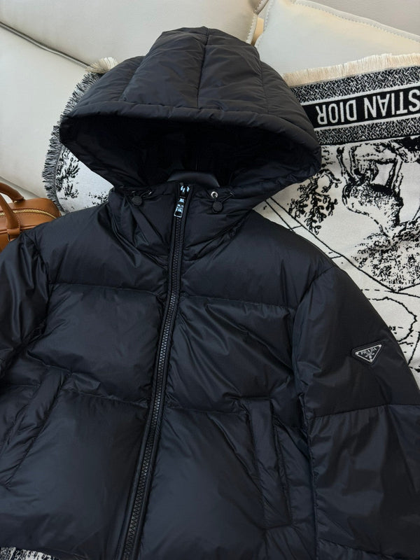 Prada 25 Short Jacket Black Down Polyester 317484