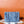 24S Flap Bag 20cm Blue White Sequin Calfskin