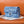 24S Flap Bag 20cm Blue White Sequin Calfskin