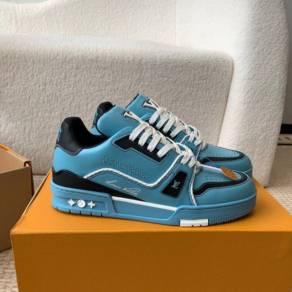 LV Trainer Sneaker Blue Cowhide