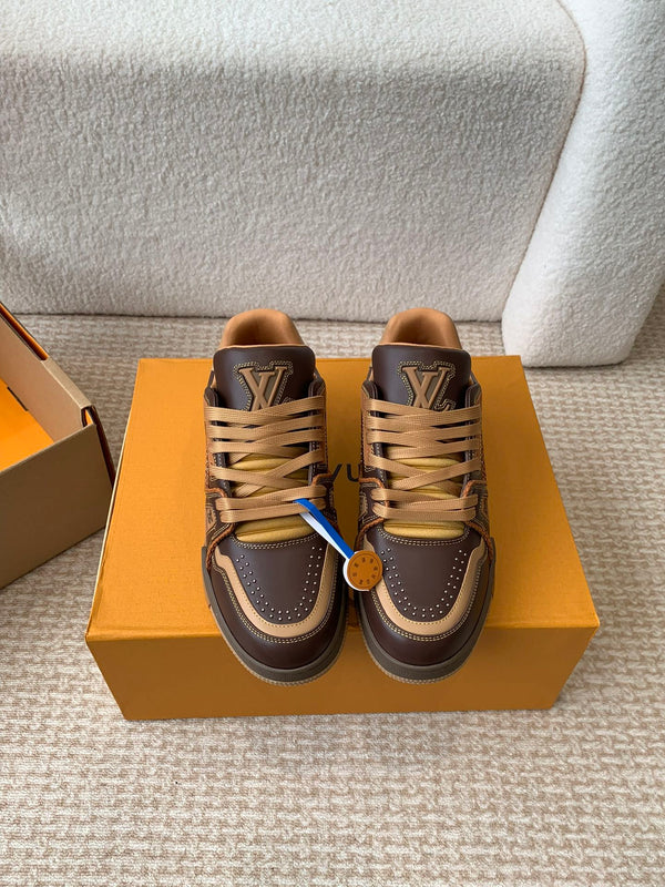LV Trainer Sneaker Dark Brown Cowhide