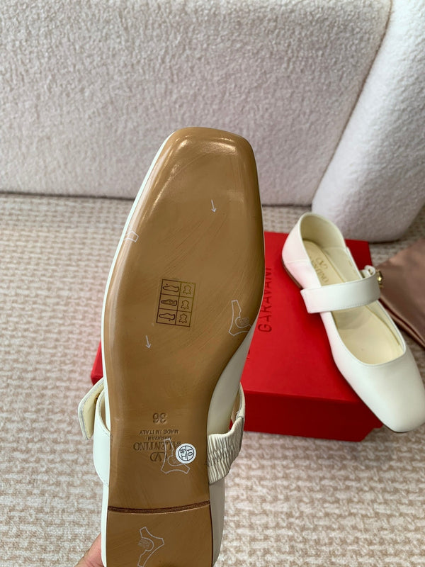 VLOGO LOCKER BALLERINA MARY-JANE IN VITELLO BIANCO