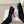 KNIFE CHEMISE HIGH PUMPS IN BLACK COTTON AND CALFSKIN