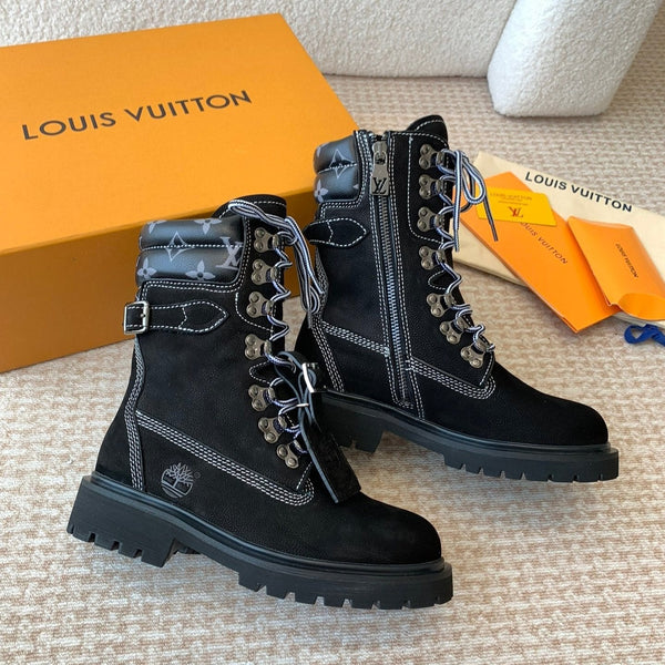 Stivali LV x Timberland Ranger in pelle di vitello nera