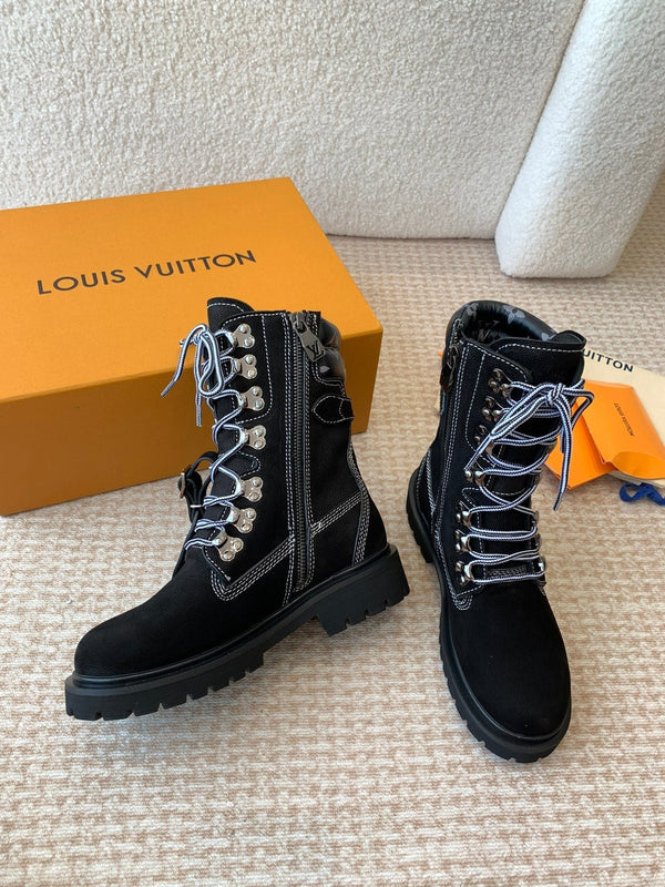 Stivali LV x Timberland Ranger in pelle di vitello nera