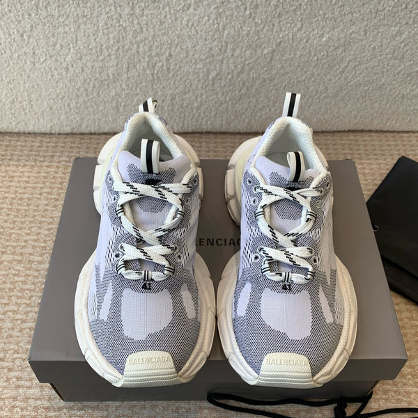 SNEAKER UNDER ARMOUR 3XL KNIT IN POLIESTERE GRIGIO CHIARO BIANCO E NERO
