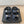 DAD SANDAL IN BLACK MIX WHITE DENIM FABRIC
