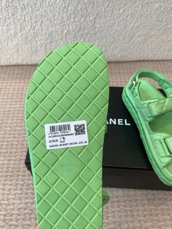 DAD SANDAL IN TEAL GREEN CALFSKIN