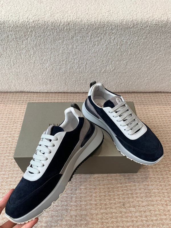 CL 25C Brunello Cucinelli Navy Blue Sneaker Suede 298883