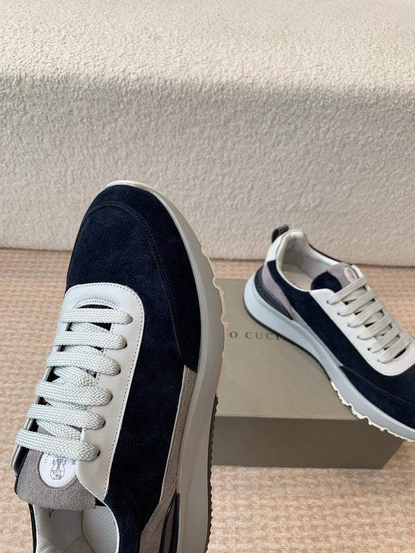 CL 25C Brunello Cucinelli Navy Blue Sneaker Suede 298883