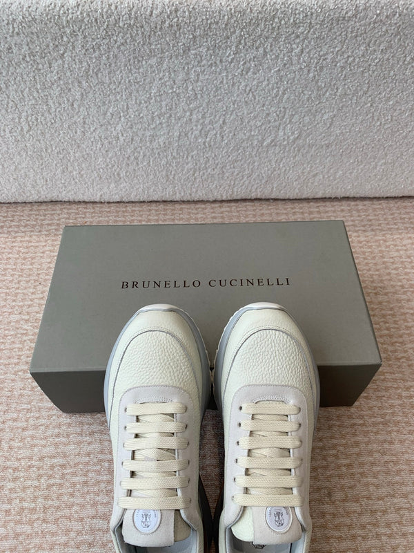 CL 25C Brunello Cucinelli White Sneaker Suede 298886