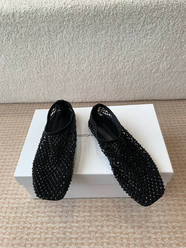 CL 25 Ballet Flats Black Mesh Hot Diamond 345529