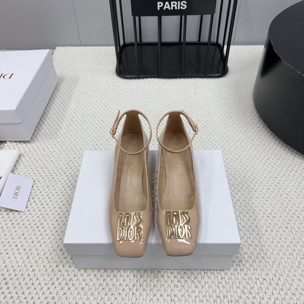 Miss Dior Pump 45mm In Beige Pink Glossy Lambskin 995143