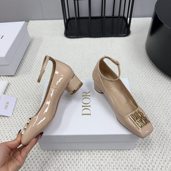Miss Dior Pump 45mm In Beige Pink Glossy Lambskin 995143