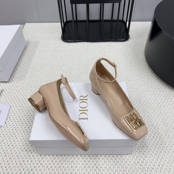 Miss Dior Pump 45mm In Beige Pink Glossy Lambskin 995143