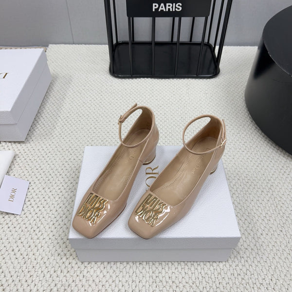 Miss Dior Pump 45mm In Beige Pink Glossy Lambskin 995143