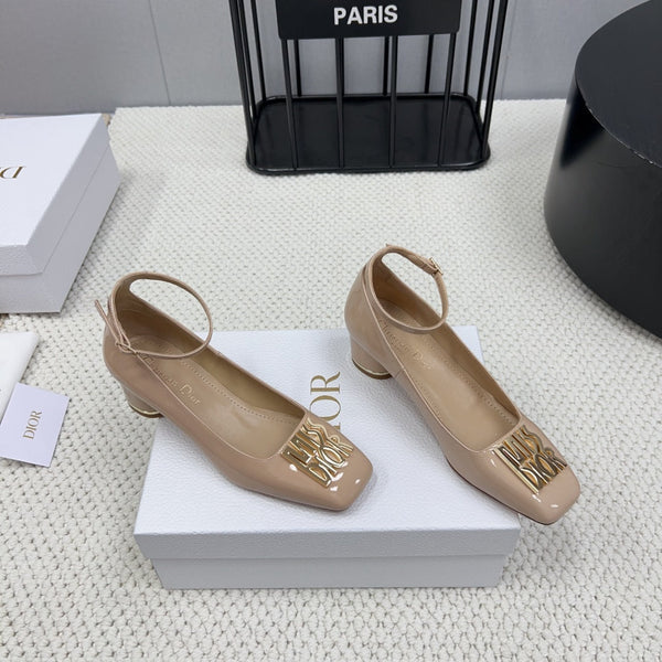 Miss Dior Pump 45mm In Beige Pink Glossy Lambskin 995143