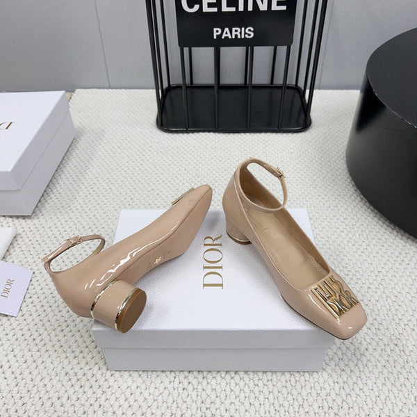 Miss Dior Pump 45mm In Beige Pink Glossy Lambskin 995143