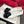 ballet flat black flower white calfskin