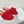 alaia sandal mule flower red suede