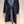 CD Hooded Long Coat Navy Blue Wool Silk