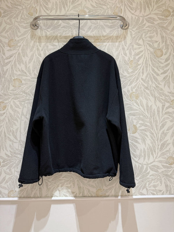 Felpa mezza pullover Miu Miu in poliestere nero