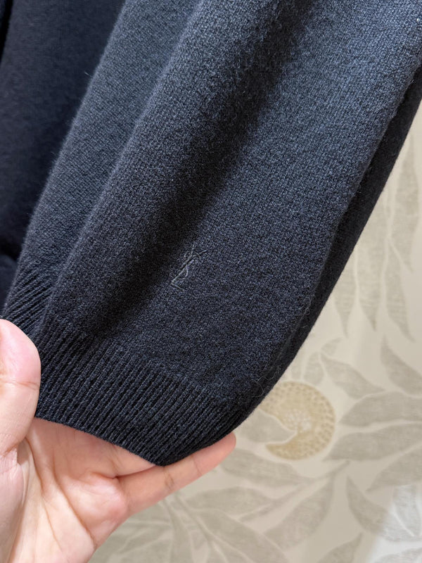 YSL Cardigan Black Wool