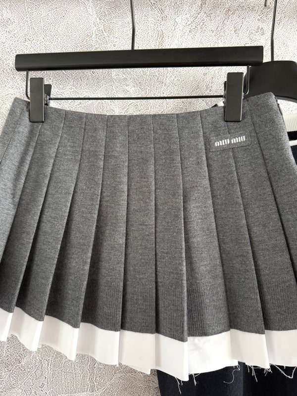 Miu Miu Set Nero Grigio Bianco Polin Cotone