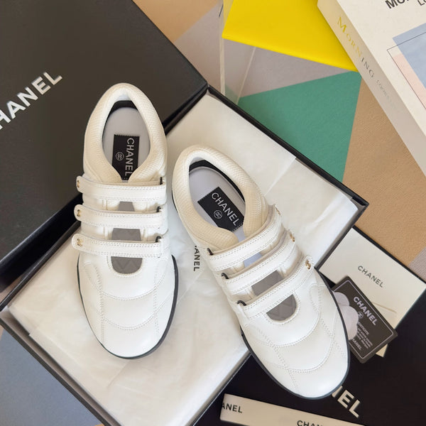 SNEAKER CC MARY JANE IN PELLE DI AGNELLO BIANCA