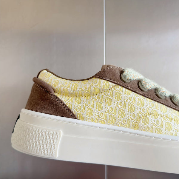 CD B33 Sneaker 40mm Brown Yellow Monogram Suede