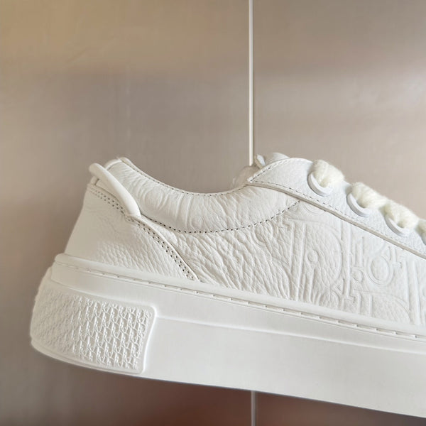 CD B33 Sneaker 40mm White Monogram Cowhide