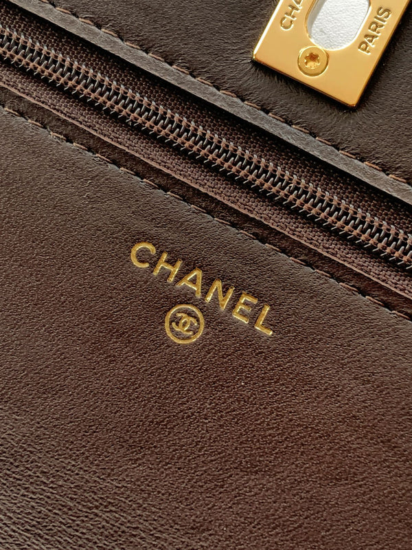CC 26C Flap Bag 20 Coffee Velvet