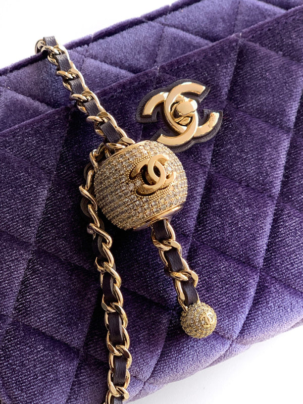 CC 26C Flap Bag 20 Purple Velvet