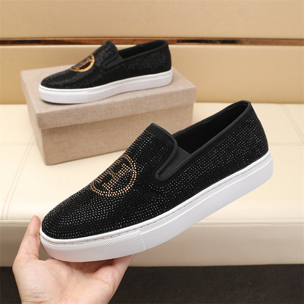 Mocassini slip-on da uomo HM in pelle di agnello Black Diamond 645794