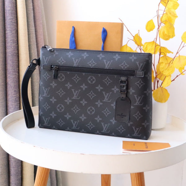 LV N40504 Takeoff Pouch Black Flower Damier Infini Leather 179424