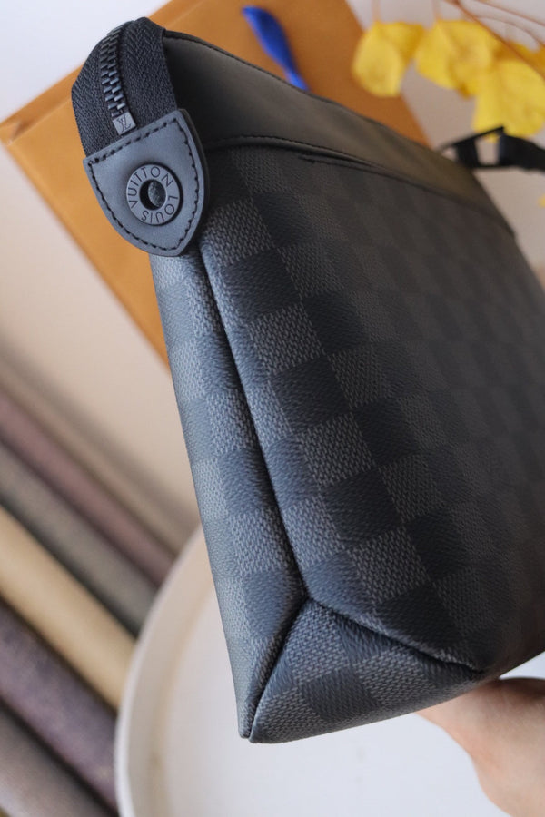 LV  M82543 Pochette Voyage Souple Black Monogram Eclipse Canvas 179419